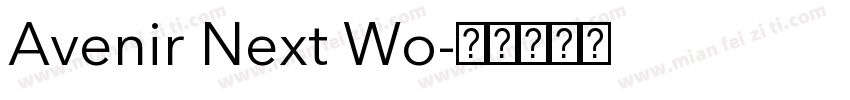 Avenir Next Wo字体转换